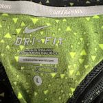 Nike  Running Dri Fit Ladies Razor Back Black and Green Speckled Tank Top Photo 3