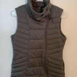 CALIA Asymmetric High Collar Quilted Vest Gray Photo 3