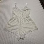 Frederick's of Hollywood Frederick’s Of Hollywood White Floral Lace Romper Lingerie Sz L Large Photo 12