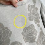 Aeropostale Gray Rose Print Thermal Trim Pullover Sweatshirt Photo 9