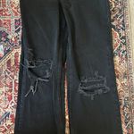 ZARA High Waisted Black Ripped Jeans Photo 0