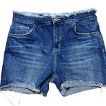 River Island  Denim Cutoff Shorts Distressed Frayed Hem Blue Jeans Womens Size 12 Photo 0