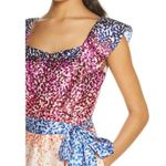 Julia Jordan NWT  Dress Rainbow Floral Multi Flutter Sleeve Ruffle Button Front 2 Photo 2