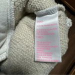 Cozy Sherpa  Quarter Zip White Pullover Sweater Jacket High Collar Soft Sz Small Photo 5