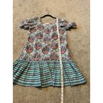 Cara Cara || Janie Dress in Palm Medallion Teal Small Blue Photo 7