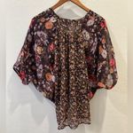 Fire Los Angeles Fire LA Women Floral Lightweight Casual 3/4 Bat Sleeve Boho Loose Fit Small Photo 2