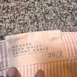 Loft  Modern High Waist Skinny Ankle Striped‎ Petites Jeans 26/2P Photo 8