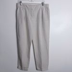 Reiss  Women’s Lily Pant Linen Blend Pleated Front Ivory Size 12 High Rise Casual Photo 1