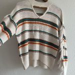 Cato Stripe Fringe Sweater Size L Photo 3