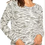 Chaser Sweatshirt Shirred Sleeve Black & White Zebra Print Sweatshirt Sz 3X NWT Photo 1