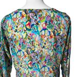 APNY Semi Sheer Abstract Multi Color Pullover Print Tunic, Sz S Photo 9