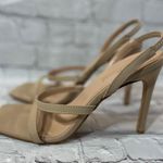 Anne Michelle Strappy High Heeled Sandals Square Toe Beige-7.5 Photo 0