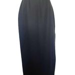 Vintage 90s Moods Pencil Maxi Skirt US 6 Formal Minimalist Holiday Back Slit Black Photo 0