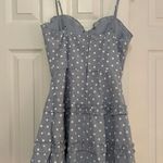 Purple And White Polka Dot Sundress Photo 1