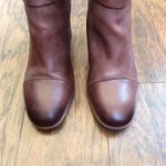 Kork-Ease Korks • Decola Bootie brown block heel ankle boot moto leather cap toe Photo 3