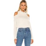 Lovers + Friends  Womens Anisa Ribbed Trim Cutout Long Sleeve‎ Sweater Cre… Photo 4