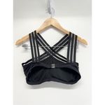 Kenneth Cole  Swimming Top Size Medium Black Stretch Crisscross Padded Photo 4