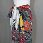 La Blanca By Rod Beattie Sarong Wrap Skirt Scarf Floral Metallic Made In Italy Photo 0