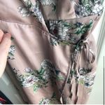 ASTR Floral Satin Silk Wrap Dress Photo 4