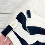 Banana Republic White and Navy Striped Tee Shirt Dress Photo 5