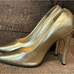 Frederick's of Hollywood VINTAGE  GOLD STILETTO HEELS‎ SIZE 7 Photo 0