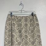 Worthington Ivory Floral Embroidered Midi Pencil Skirt Sz 8 Photo 1