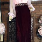 VINTAGE CIRCA 1960'S/70'S VELVET & CHIFFON EDWARDIAN Photo 0