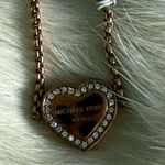 Michael Kors  Heritage Pave Crystal Heart Logo Slider Bracelet Photo 3