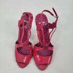 Moschino Leather Strappy Sandals Heels Leather Peep Toe Pink Size 36 (6) Photo 1