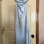 Powder Blue Strapless Open Back Dress Size XL Photo 3