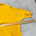 ZARA Mustard Yellow Blouse Women's Large Draped V-Neck Hi-Low Hem Relaxed Photo 5