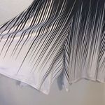 Lily By Firmiana Black White Stripes asymmetrical Skirt Stretchy Elastic Waist Photo 2