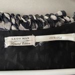 Leon Max Vintage sz 6 Y2K heart print 100% silk mini dress Black Photo 7