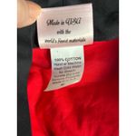 Heart of Haute Red Black Bow Tie Blouse Made In USA Cotton Retro Pinup Medium Photo 5