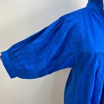 Never A Wallflower High Neck Dress Cobalt Blue Mini Cotton Windowpane Size XS Photo 5