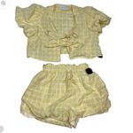 Mable the label plaid gingham bow top & short set nwot S spring classic Yellow Photo 1