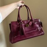 Coach Vintage Y2K Legacy Leather Carryall Bag in Magenta Raspberry Red Photo 6
