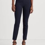 NWT Lauren Women's Ralph Lauren Knit Skinny Dress Pants Lauren Navy 4 Blue Photo 5