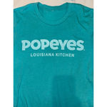 Popeyes Teal & White Short Sleeve Tee S Green Photo 1