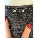 Nic+Zoe Tank Top Women Medium Black Gray Embellished Jewel Knit Peplum Top NWT Photo 7