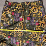 EVR Jacket Womens Small Olive Green Yellow Vintage 80s Silk Bomber Jacket Photo 6