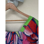 Farm Rio  Tropical Bunch Puff Sleeve Crop Top Women’s Size XS Button Up Vacay Photo 6