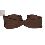 ANDIE The Scala Padded Bandeau Bikini Top Strapless Espresso Brown Size XL New Photo 3