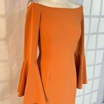 Keepsake Harmony Bell Sleeve Off the Shoulder Terracotta Slit Midi Dress Size S Photo 4