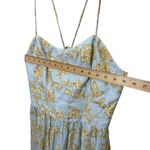 Christy Lynn Fernanda Midi Dress Linen Cross Back A Line Womens Size Medium M Blue Photo 10