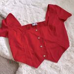 I am gia I.AM.GIA Cotton Crop T-Shirt M - Red Photo 2