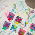 Vintage fresh ideas paint splatter rainbow pastel t shirt w/ bows 90s 22w Red Photo 2