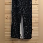 Vintage Stenay Size Small Beaded High Halter Scalloped Neckline Fancy Prom Gown Black Photo 11