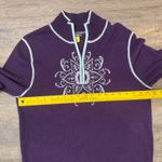 Cabela's  Womens Large Purple Quarter Zip Wool Blend Sweater Pullover‎ Top Ski Photo 7