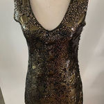 EXPRESS gold shinny sequins New Year’s Eve dress size xs Photo 0